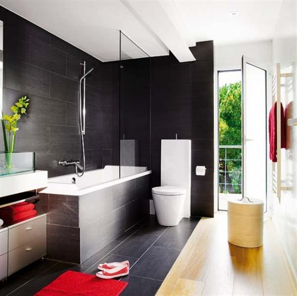 Amazing Contemporary Black Bathroom Design