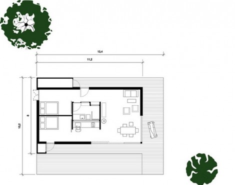 Contemporary Visual Appeal - Sommerhaus Piu Prefab Vacation scheme