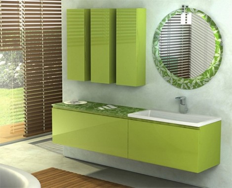 Green Bathroom Vanity for Amazingly Refreshing Bathroom Picture 2