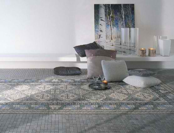beautiful mosaic tile carpet pattern with elegant motive 