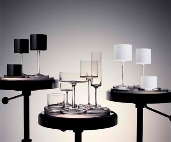 fashionable design glass furniture with simple color scale Orrefors